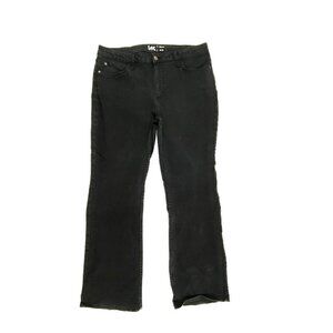 Lee Regular Fit Mid Rise Bootcut Women's size 16P Black‎ Denim Jeans
